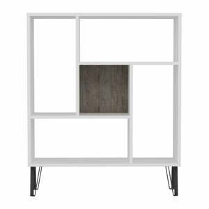 Biela/sivá knižnica 90x108 cm Arven - Kalune Design