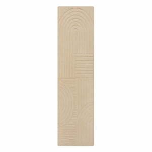 Béžový vlnený koberec behúň 60x230 cm Zen Garden – Flair Rugs