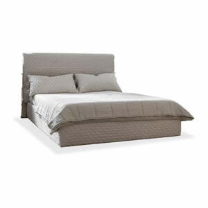 Béžová čalúnená dvojlôžková posteľ s roštom 180x200 cm Sleepy Luna - Miuform