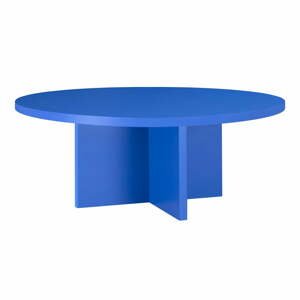 Modrý okrúhly konferenčný stolík ø 80 cm Pausa – Really Nice Things