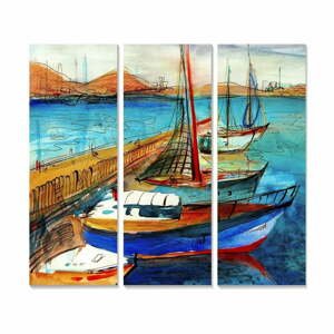 Obrazy v súprave 3 ks 20x50 cm Sailing – Wallity