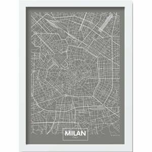Plagát v ráme 40x55 cm Milan – Wallity