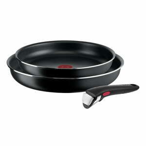 Hliníková súprava riadu 3 ks Ingenio Easy Cook & Clean Black - Tefal