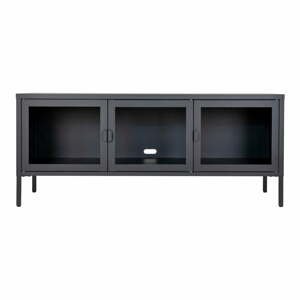 Čierny kovový TV stolík 130x55 cm Brisbane – House Nordic