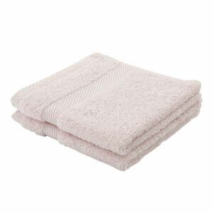 Svetlo ružový bavlnený uterák s prímesou hodvábu 30x30 cm - Bianca