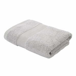 Svetlo šedý bavlnený uterák s prímesou hodvábu 50x90 cm - Bianca