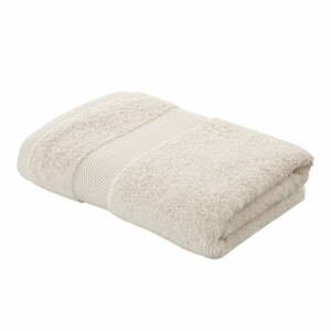 Krémový bavlnený uterák s prímesou hodvábu 50x90 cm - Bianca