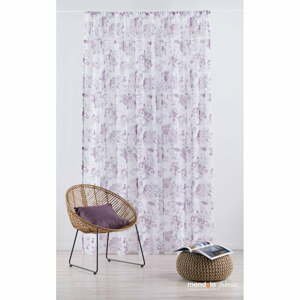 Biela/fialová záclona 300x260 cm Elsa – Mendola Fabrics