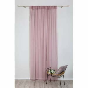 Ružová záclona 140x245 cm Voile – Mendola Fabrics