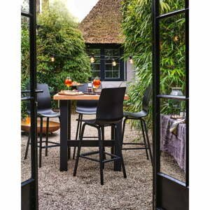 Záhradný barový stolík z recyklovaného dreva 100x100 cm Yasmani - Hartman