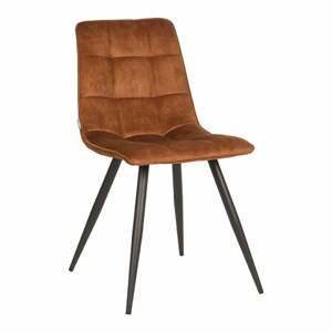 Zamatové jedálenské stoličky v súprave 2 ks v tehlovej farbe Jelt – LABEL51