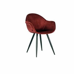 Červené zamatové jedálenské stoličky v súprave 2 ks Forli – LABEL51