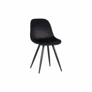 Čierne zamatové jedálenské stoličky v súprave 2 ks Capri  – LABEL51