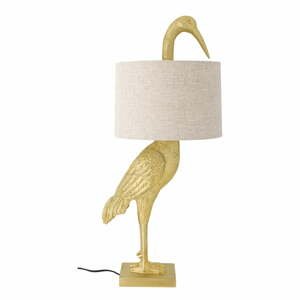 V zlatej farbe stolová lampa s textilným tienidlom (výška  73 cm) Heron – Bloomingville