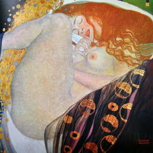 Obraz - reprodukcia 45x45 cm Danae, Gustav Klimt – Fedkolor