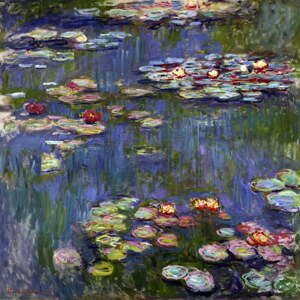 Obraz - reprodukcia 70x70 cm Water Lilies, Claude Monet – Fedkolor