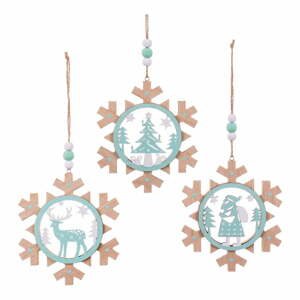 Závesné vianočné dekorácie v sade 3 ks Snowflake - Casa Selección
