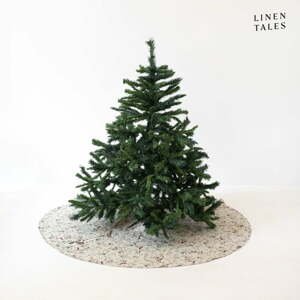 Béžový okrúhly koberec pod vianočný stromček ø 125 cm – Linen Tales