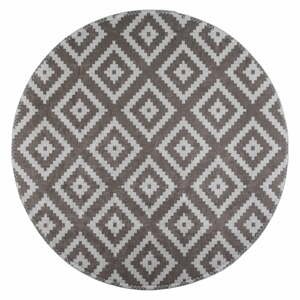 Svetlohnedý umývateľný okrúhly koberec ø 80 cm – Vitaus