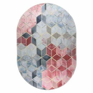 Ružový/svetlosivý umývateľný koberec 60x100 cm – Vitaus