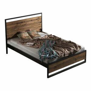 Čierna/v prírodnej farbe jednolôžková posteľ s roštom 120x200 cm Ariane – Kalune Design