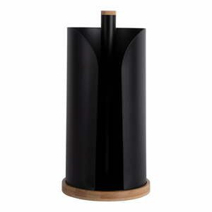 Čierny bambusový držiak na kuchynské utierky ø 15,5 cm Bamboo Accent – PT LIVING