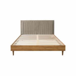 Béžová/v prírodnej farbe dvojlôžková posteľ s roštom 160x200 cm Oceane – Bobochic Paris