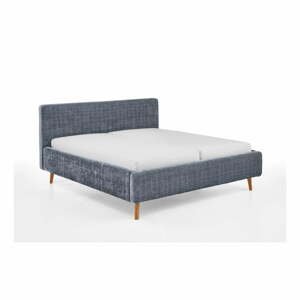 Modrá čalúnená dvojlôžková posteľ s roštom 180x200 cm Primavera – Meise Möbel