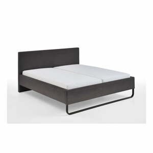 Sivá čalúnená dvojlôžková posteľ 180x200 cm Swing – Meise Möbel