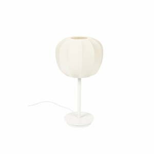 Biela stolová lampa s textilným tienidlom (výška  42 cm) – White Label