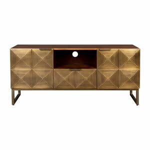 V zlatej farbe TV stolík z mangového dreva 40x60 cm Volan – Dutchbone