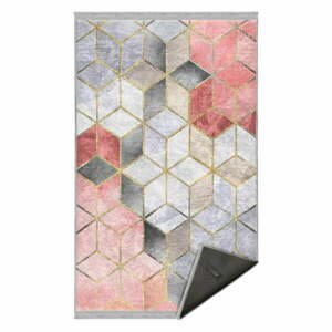 Sivo-ružový prateľný koberec 120x180 cm – Mila Home