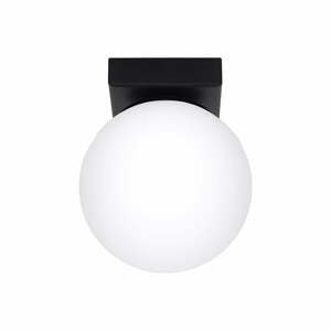 Čierne stropné svietidlo so skleneným tienidlom ø 12 cm Umerta – Nice Lamps