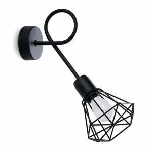 Čierne nástenné svietidlo ø 10 cm Varpu – Nice Lamps