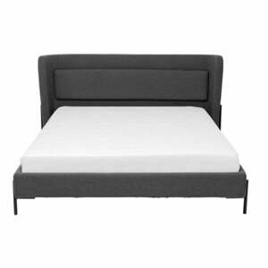 Tmavosivá čalúnená dvojlôžková posteľ 180x200 cm Tivoli – Kare Design