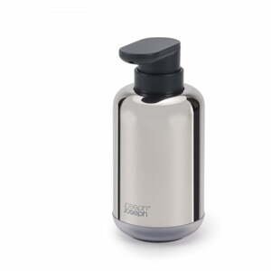 V lesklej striebornej farbe dávkovač mydla z nehrdzavejúcej ocele 300 ml EasyStore Luxe – Joseph Joseph