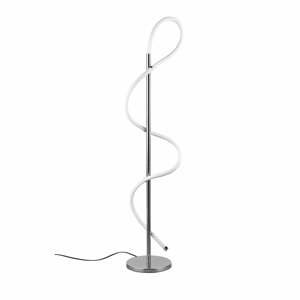 V lesklej striebornej farbe LED stojacia lampa (výška  135 cm) Argos – Trio