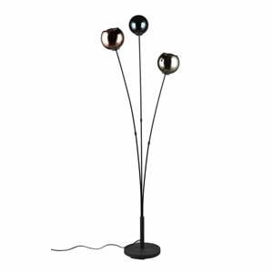 Lesklá čierna stojacia lampa (výška  150 cm) Sheldon – Trio