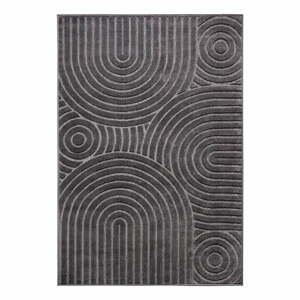 Antracitovosivý koberec 67x120 cm Iconic Wave – Hanse Home