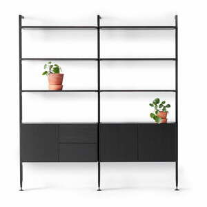 Čierna knižnica v dekore duba 98x210 cm Edge by Hammel – Hammel Furniture