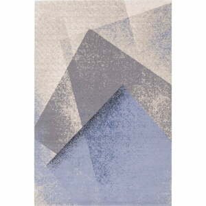 Svetlomodrý vlnený koberec 133x180 cm Folds – Agnella