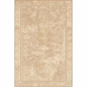 Béžový vlnený koberec 100x180 cm Jenny – Agnella