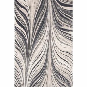 Krémovo-sivý vlnený koberec 160x240 cm Zebre – Agnella