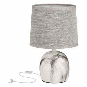 Svetlosivá stolová lampa s textilným tienidlom (výška  25 cm) Adelina – Candellux Lighting