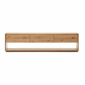 V prírodnej farbe TV stolík v dekore duba 200x51 cm Alguema – Kave Home