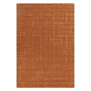 V tehlovej farbe vlnený koberec 120x170 cm Maze – Asiatic Carpets