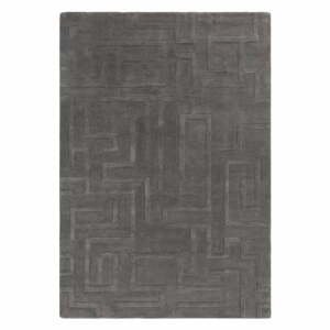 Antracitovosivý vlnený koberec 120x170 cm Maze – Asiatic Carpets