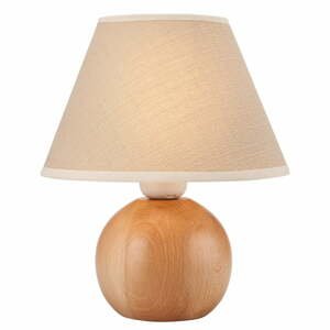 Béžová stolová lampa s textilným tienidlom (výška  24 cm) Ball – LAMKUR