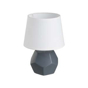 Antracitovosivá keramická stolová lampa s textilným tienidlom (výška  26 cm) – Casa Selección