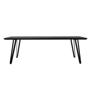Čierny jedálenský stôl s doskou z dubového dreva 100x240 cm Mylau – Light & Living